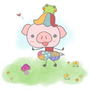 yokomimiさんのかわいい動物(ミニブタ)のイラストへの提案