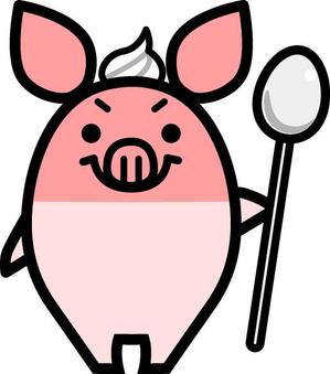 cobachi ()さんのかわいい動物(ミニブタ)のイラストへの提案