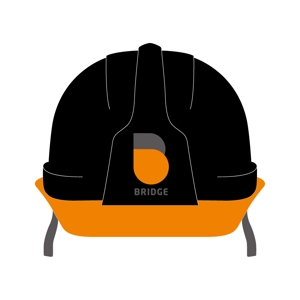 Oba-Designさんの工事現場で被るヘルメットの正面にくるロゴへの提案