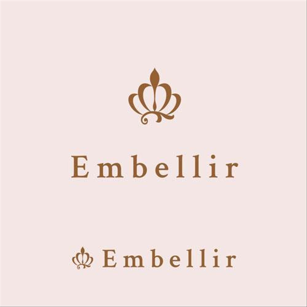 化粧品メーカー会社　社名「Embellir」のロゴ　