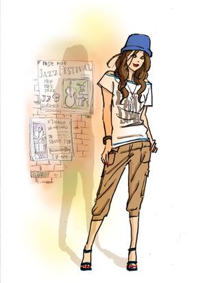 ちーぼこ (chi-boco)さんの女性誌やファッション誌の表紙に使えるような女性のイラストへの提案