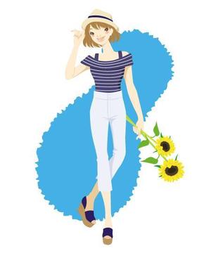 大澤千枝 (donchan226)さんの女性誌やファッション誌の表紙に使えるような女性のイラストへの提案