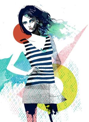 lemon_song (lemon_song)さんの女性誌やファッション誌の表紙に使えるような女性のイラストへの提案