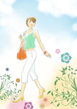 naon (atn2)さんの女性誌やファッション誌の表紙に使えるような女性のイラストへの提案