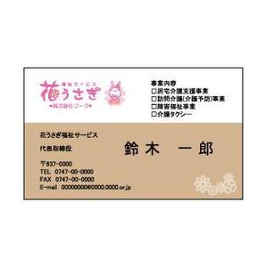 さんの福祉介護の名刺デザイン制作への提案