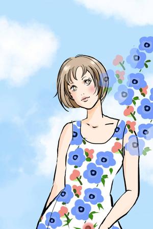 ｎｉｋｋｉ (nikki6)さんの女性誌やファッション誌の表紙に使えるような女性のイラストへの提案