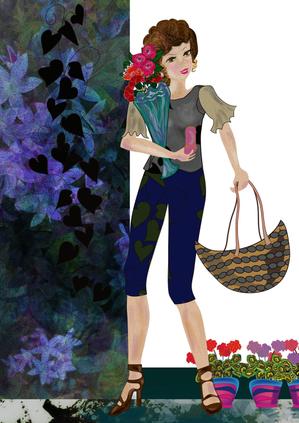 モン・スーン (pintorin)さんの女性誌やファッション誌の表紙に使えるような女性のイラストへの提案