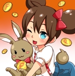 村山もん (murayamamon)さんの女の子とペットのウサギのキャラクターへの提案