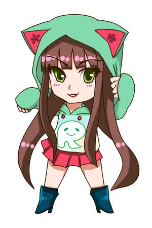 鳥緑 ()さんの2頭身の女の子キャラクターへの提案