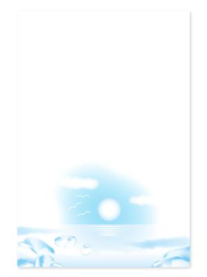 gaiti (gaiti)さんの喪中はがきのデザイン（生命の環 知床の流氷をデザイン）への提案