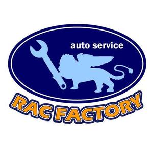 M's Design ()さんの自動車修理メインの会社ロゴ 「auto servirce RAC FACTORY」への提案