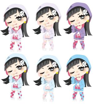 譲 ()さんの2頭身の女の子キャラクターへの提案