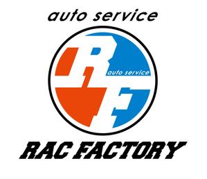 NEIKON (NEIKON)さんの自動車修理メインの会社ロゴ 「auto servirce RAC FACTORY」への提案