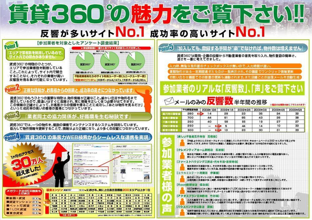 【不動産ポータル】販促チラシ　A3両面のご依頼