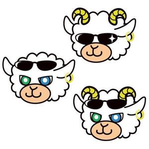 ebtenさんのロックテイストのある羊のイラスト（キャラクター）顔（頭）部分アップ希望への提案