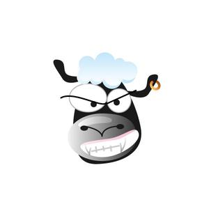 millmi (millmi)さんのロックテイストのある羊のイラスト（キャラクター）顔（頭）部分アップ希望への提案