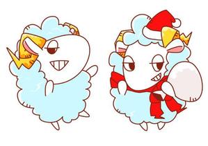 まる ()さんのロックテイストのある羊のイラスト（キャラクター）顔（頭）部分アップ希望への提案