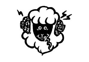 ミカワイカ (huaca)さんのロックテイストのある羊のイラスト（キャラクター）顔（頭）部分アップ希望への提案