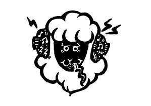 ミカワイカ (huaca)さんのロックテイストのある羊のイラスト（キャラクター）顔（頭）部分アップ希望への提案