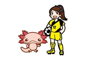 GARIO (hide63)さんのサッカー女子（女の子）のイラストへの提案