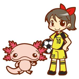 ミサキ (1n1m-misaki)さんのサッカー女子（女の子）のイラストへの提案