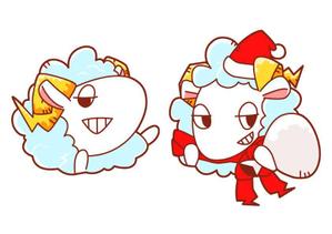 まる ()さんのロックテイストのある羊のイラスト（キャラクター）顔（頭）部分アップ希望への提案