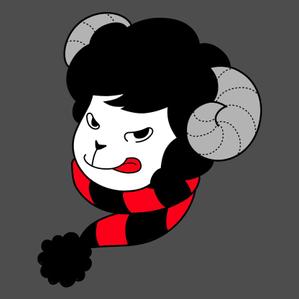 haruka ()さんのロックテイストのある羊のイラスト（キャラクター）顔（頭）部分アップ希望への提案
