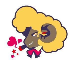 佐藤　ヒマ ()さんのロックテイストのある羊のイラスト（キャラクター）顔（頭）部分アップ希望への提案