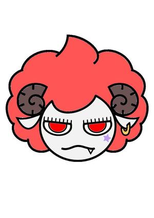 hena10975さんのロックテイストのある羊のイラスト（キャラクター）顔（頭）部分アップ希望への提案