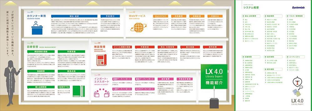 図書管理システムLX4.0のパンフレット作成