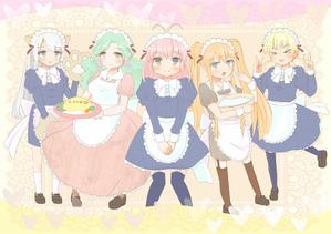アキラ (omotiunyon)さんのメイド系店舗のオリジナルイラストへの提案