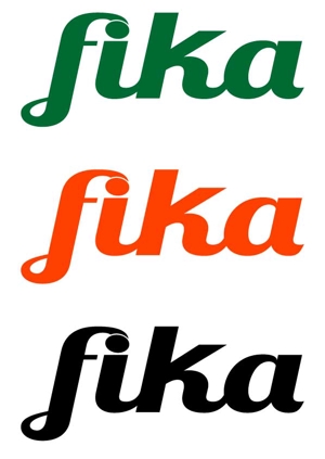 renamaruuさんの新会社「fika」（スウェーデン語で「おやつにする、コーヒーを飲むための休憩を取る」という意味）のロゴへの提案