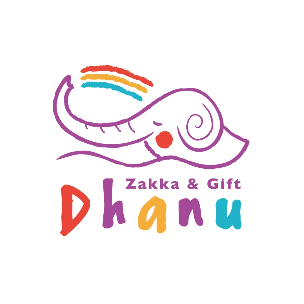 雑貨店「Dhanu」(虹)のロゴ募集