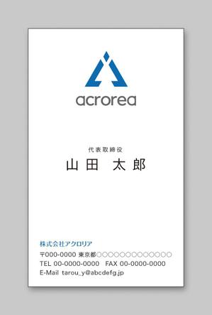 atem_design ()さんの株式会社アクロリア（acrorea, Inc. ）の名刺デザインへの提案