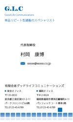 Miwako Lucyフォトグラファー (mi-koida)さんのコンサル会社『GLC』の名刺デザインへの提案