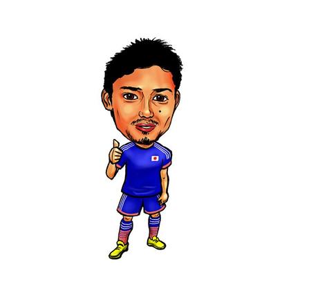 サッカー選手のデフォルメイラストの依頼 外注 イラスト制作の仕事 副業 クラウドソーシング ランサーズ Id 342666