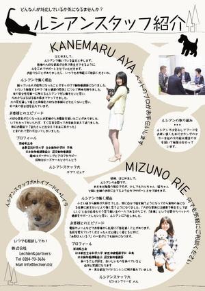 bambooK ()さんのスタッフ紹介のチラシのデザイン依頼への提案