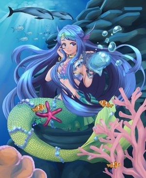可愛くセクシーな人魚姫のイラストの事例 実績 提案一覧 Id イラスト制作の仕事 クラウドソーシング ランサーズ