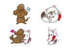 かなた (kanata19)さんのLINEスタンプの作成依頼（犬と猫のキャラクター）【総額4万円】への提案