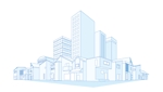 楽道　和門 (kazto)さんの「ビルと住宅群」のイラスト制作への提案