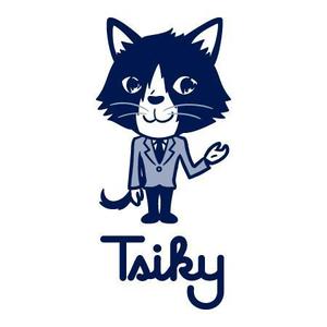 koromiru (koromiru)さんの文房具店「Tsiky」のキャラクターロゴ(猫)への提案