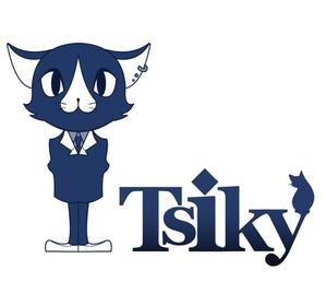 遠藤まめ ()さんの文房具店「Tsiky」のキャラクターロゴ(猫)への提案