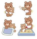 くわやま えり (cake)さんのLINEスタンプ「お母さんクマと子クマ」のイラストへの提案