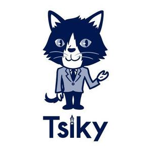 koromiru (koromiru)さんの文房具店「Tsiky」のキャラクターロゴ(猫)への提案