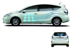 guwa design studio (guwa)さんのトヨタ　プリウス　アルファーS  色はホワイト新車購入　デザインを考えてほしいですへの提案
