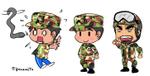 山本　利恵子 (R_Yamamoto)さんのLINEスタンプ制作（自衛官キャラ・簡単な手書きイラストを参考に）への提案