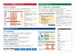 motsiさんのA4会社案内パンフの見開き2ページのみのデザイン制作への提案