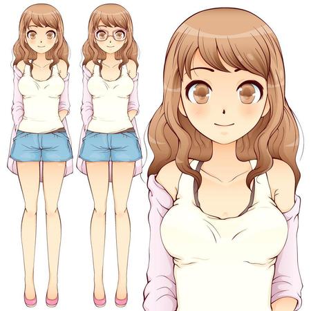 Okadaerkさんの事例 実績 提案 女の子のキャラクターイラスト はじめまして よろし クラウドソーシング ランサーズ