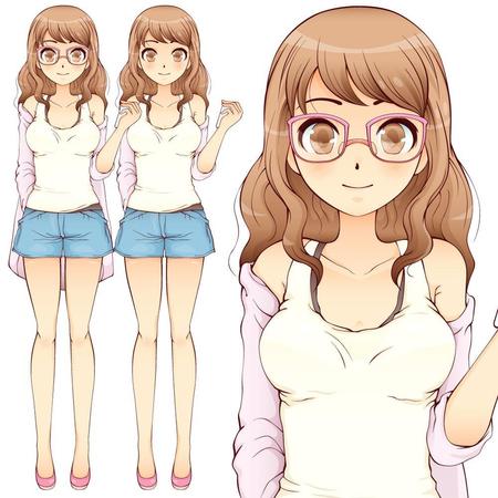 Okadaerkさんの事例 実績 提案 女の子のキャラクターイラスト はじめまして よろし クラウドソーシング ランサーズ