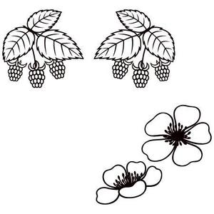 ebtenさんのラズベリーの花のイラスト（墓石彫刻に利用します）への提案